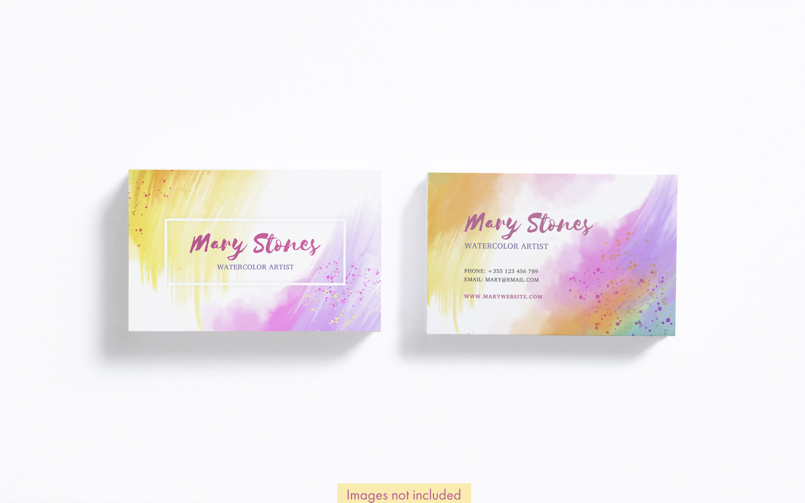Painted edge business cards